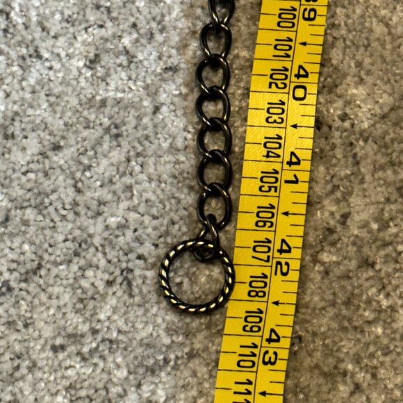 Silver Tone and Gem Chain Belt 80s 90s Vintage 30'" to 42" Whimsical Cocktail - Picture 10 of 10